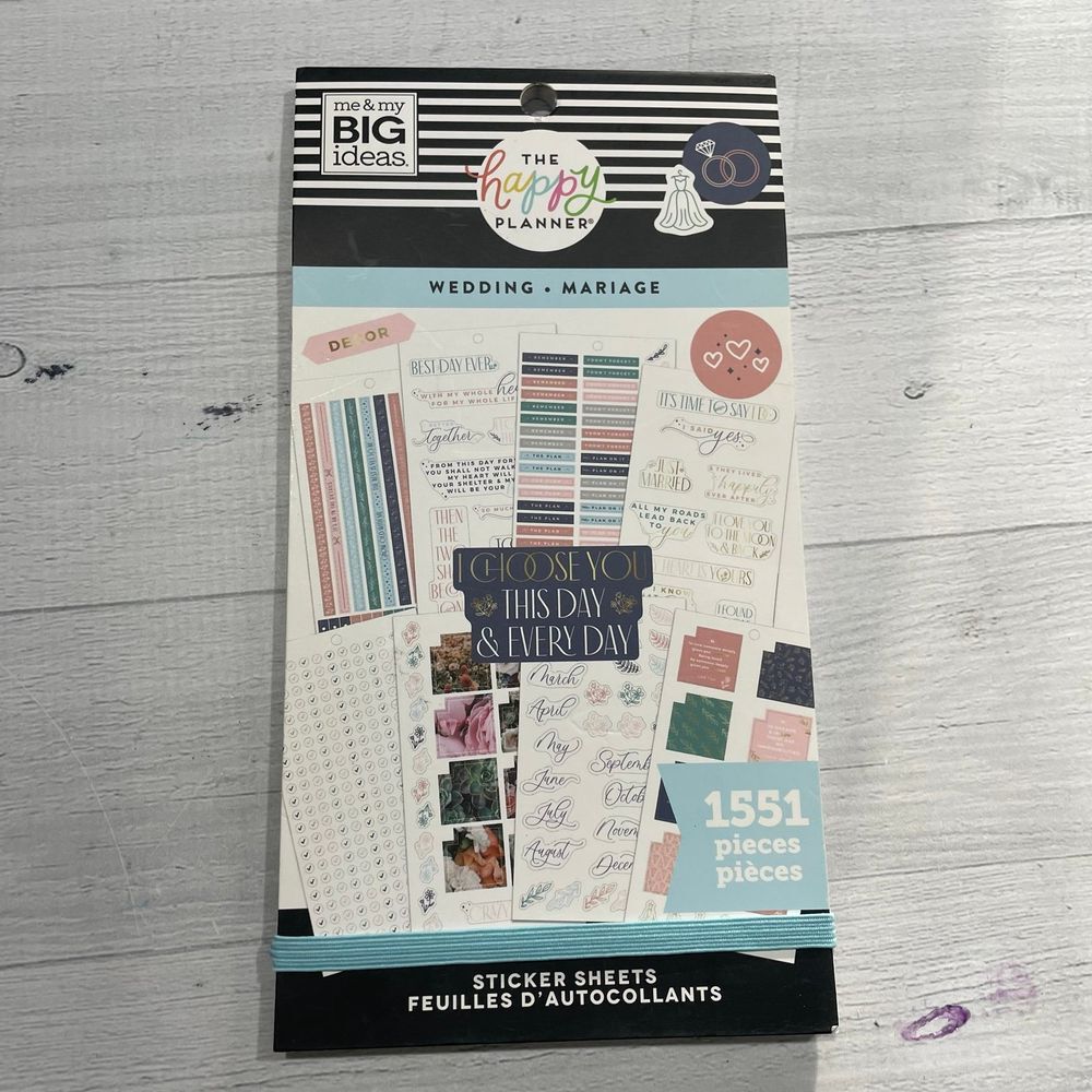 The happy planner sticker sheets wedding‎